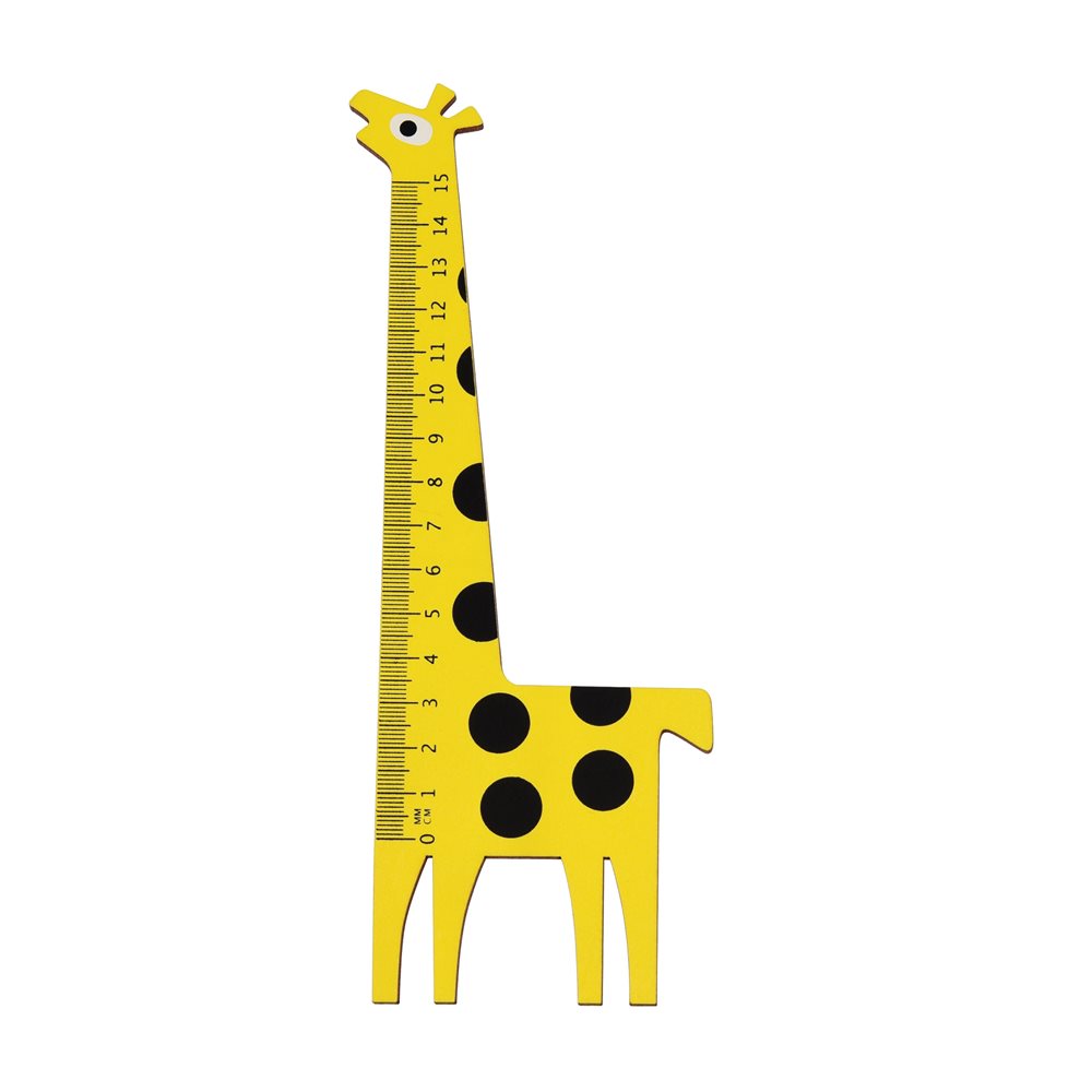 YELLOW GIRAFFE WOODEN RULER