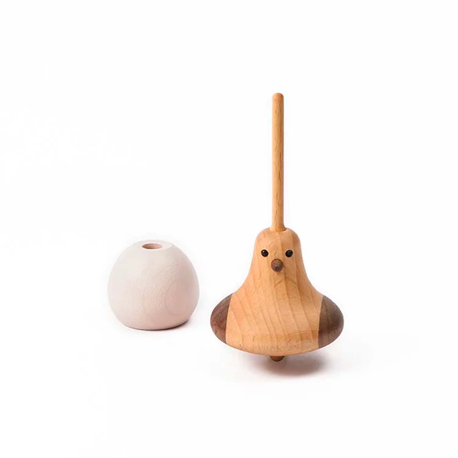 Spinning Top - Bird - Beech