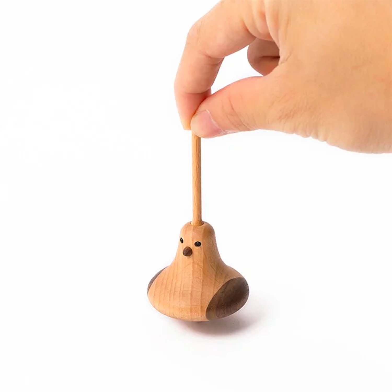 Spinning Top - Bird - Beech