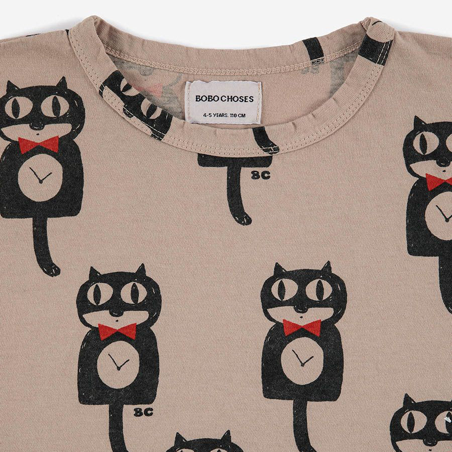 CAT O'CLOCK ALL OVER LONG SLEEVE T-SHIRT