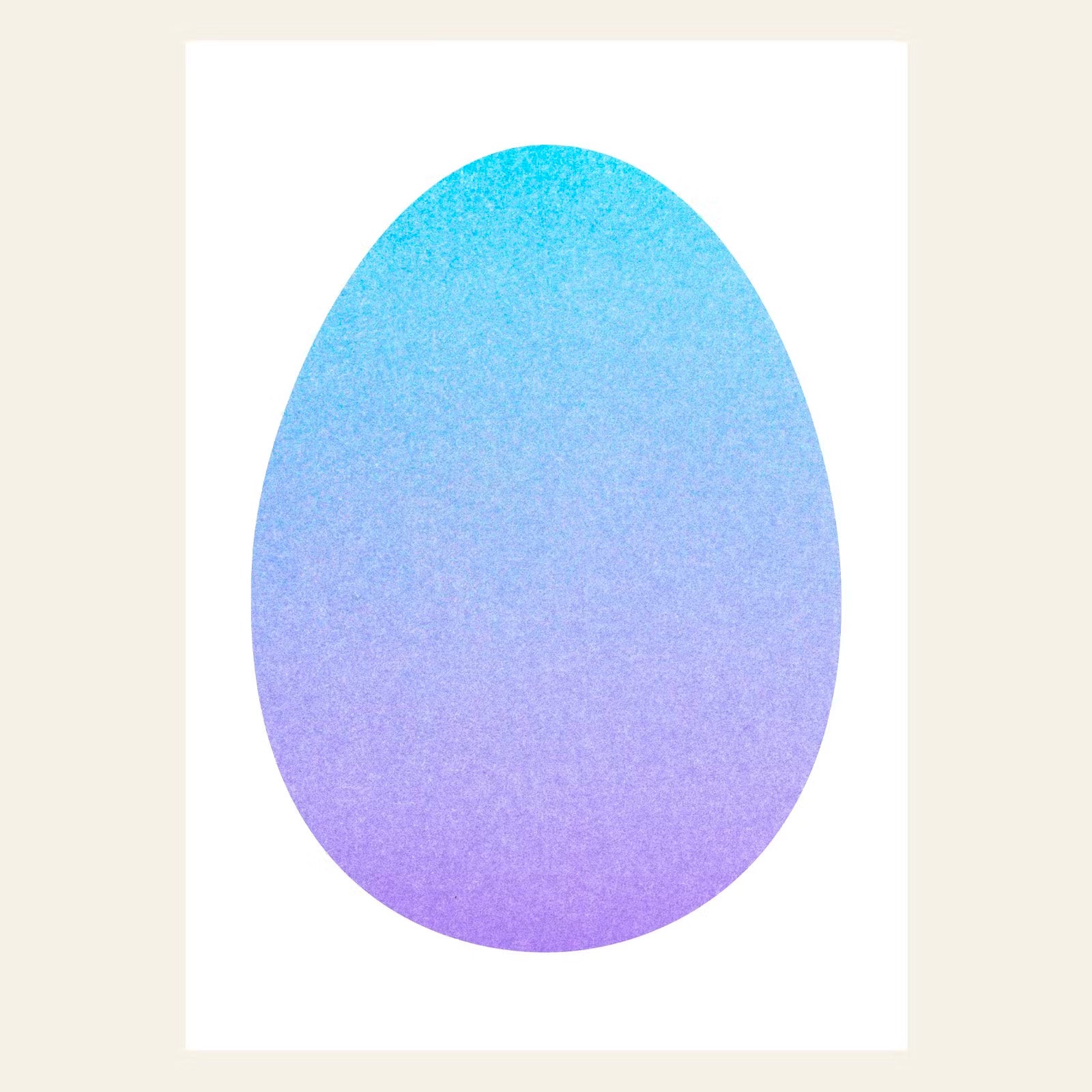 Egg Postcard with Riso Print