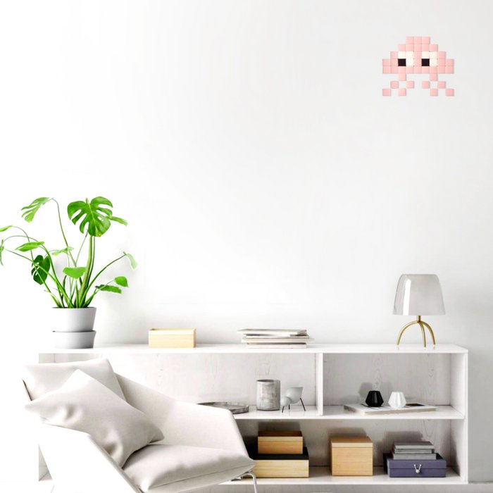 Outdoor Mosaic adhesive PINK INVADERS