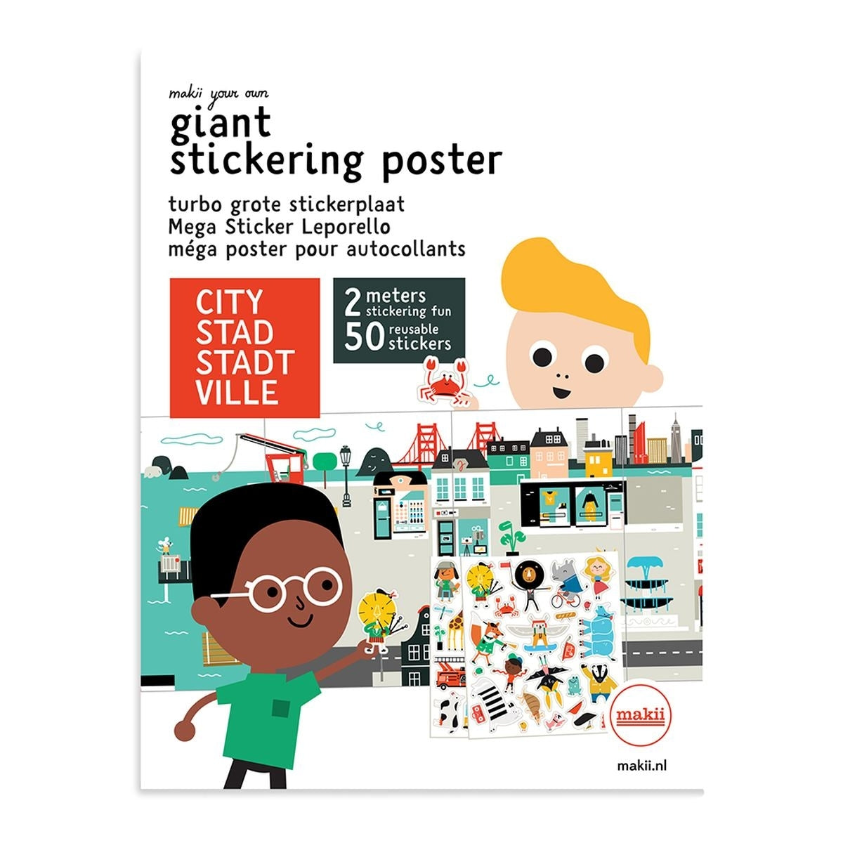 Giant sticker poster: City