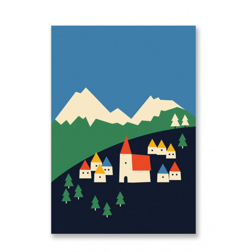 Postkarte - Letterpress Xmas "Hide And Seek"
