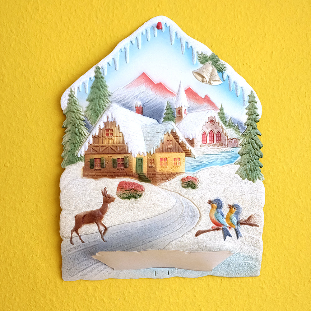 Winter wall decor-Village with Scenery