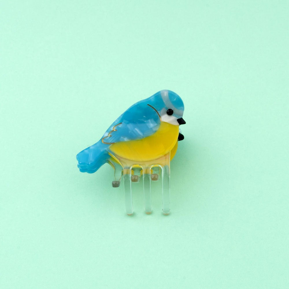 Blue Tit Mini Hair Claw