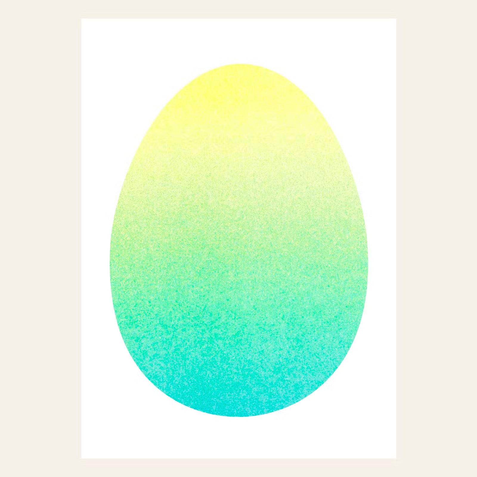 Egg Postcard with Riso Print