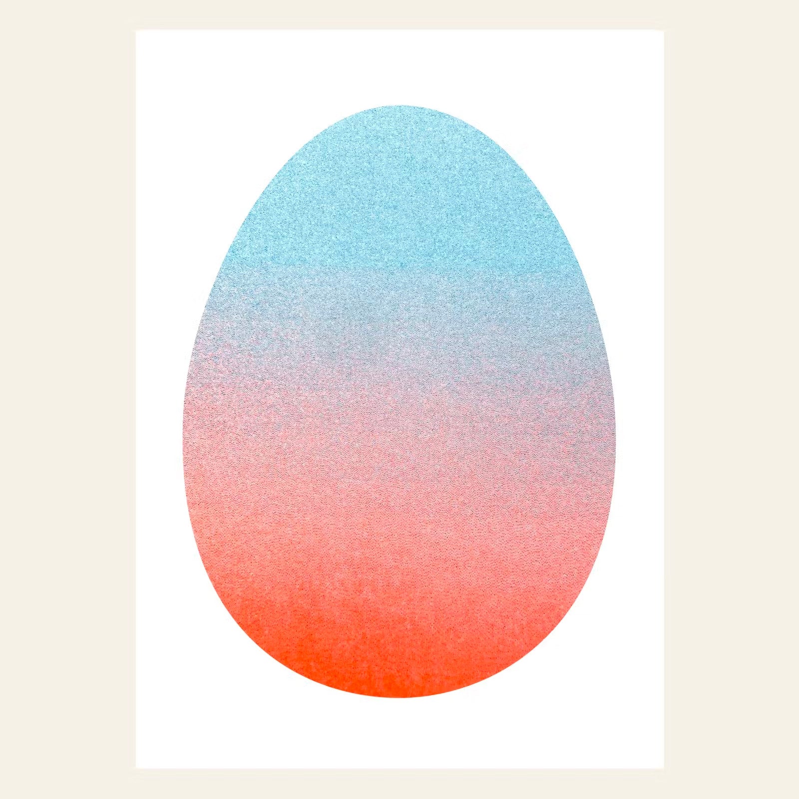 Egg Postcard with Riso Print