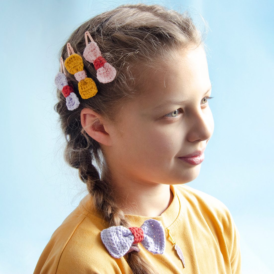 Knitted bow Hair Elastic