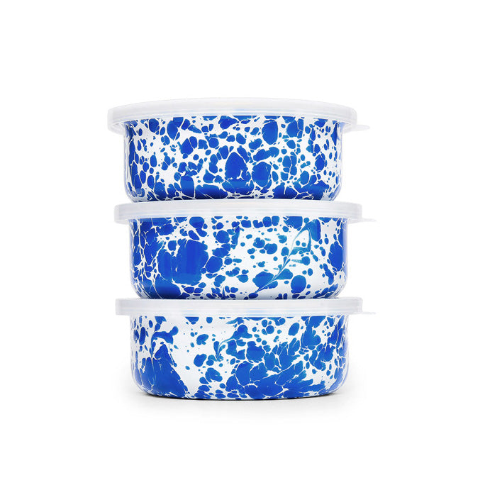 Lunch enamel bowl with lid