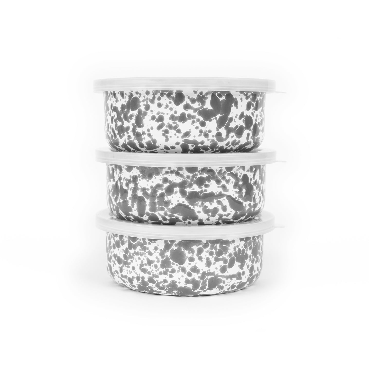 Lunch enamel bowl with lid