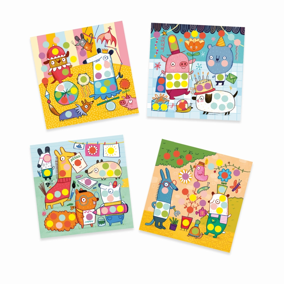 Create with stickers - coloured dots