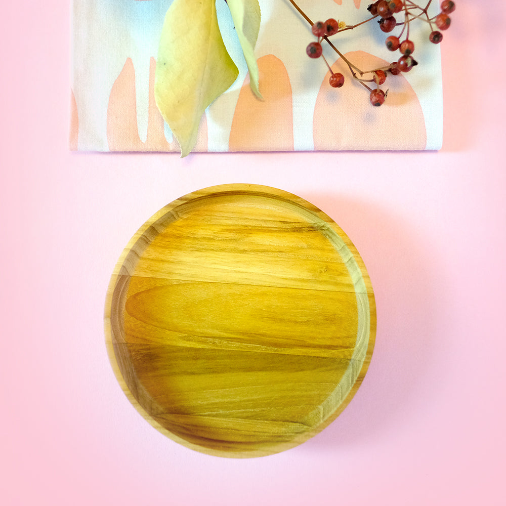 Small wooden plate