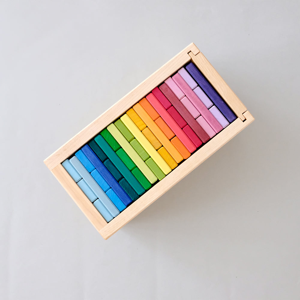 Rainbow wooden tower