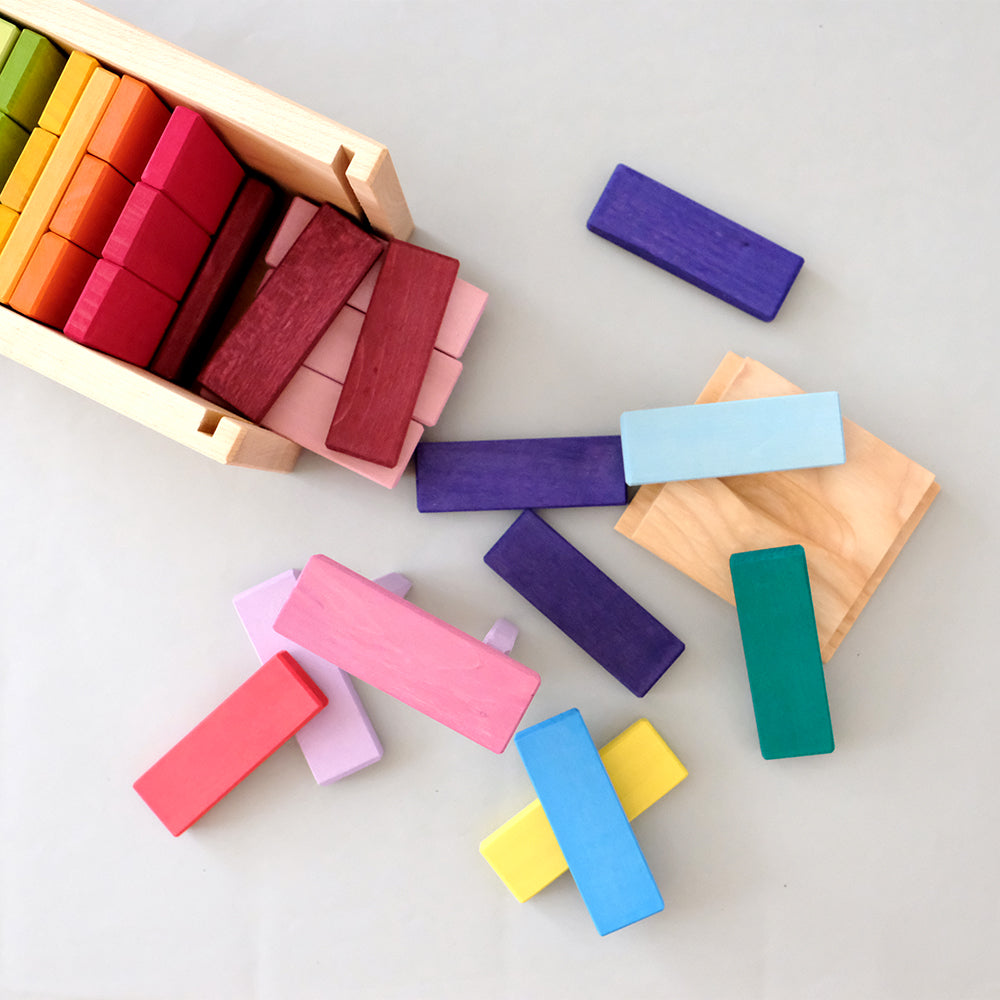 Rainbow wooden tower