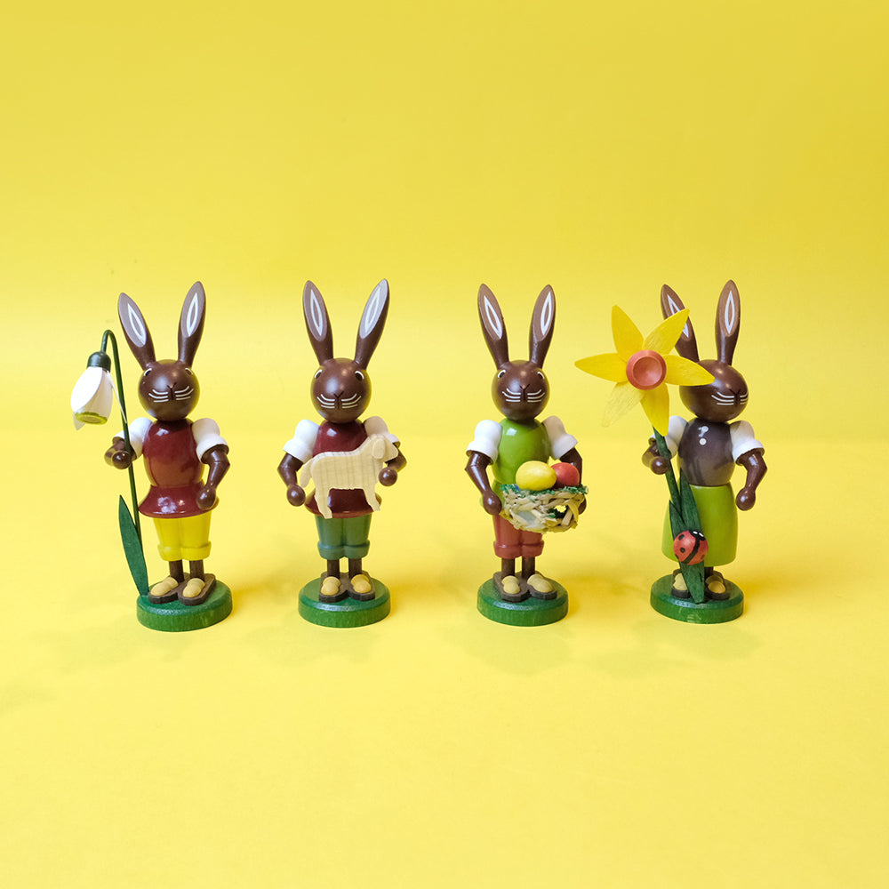 Musikanten Hase aus Holz (2er Set)