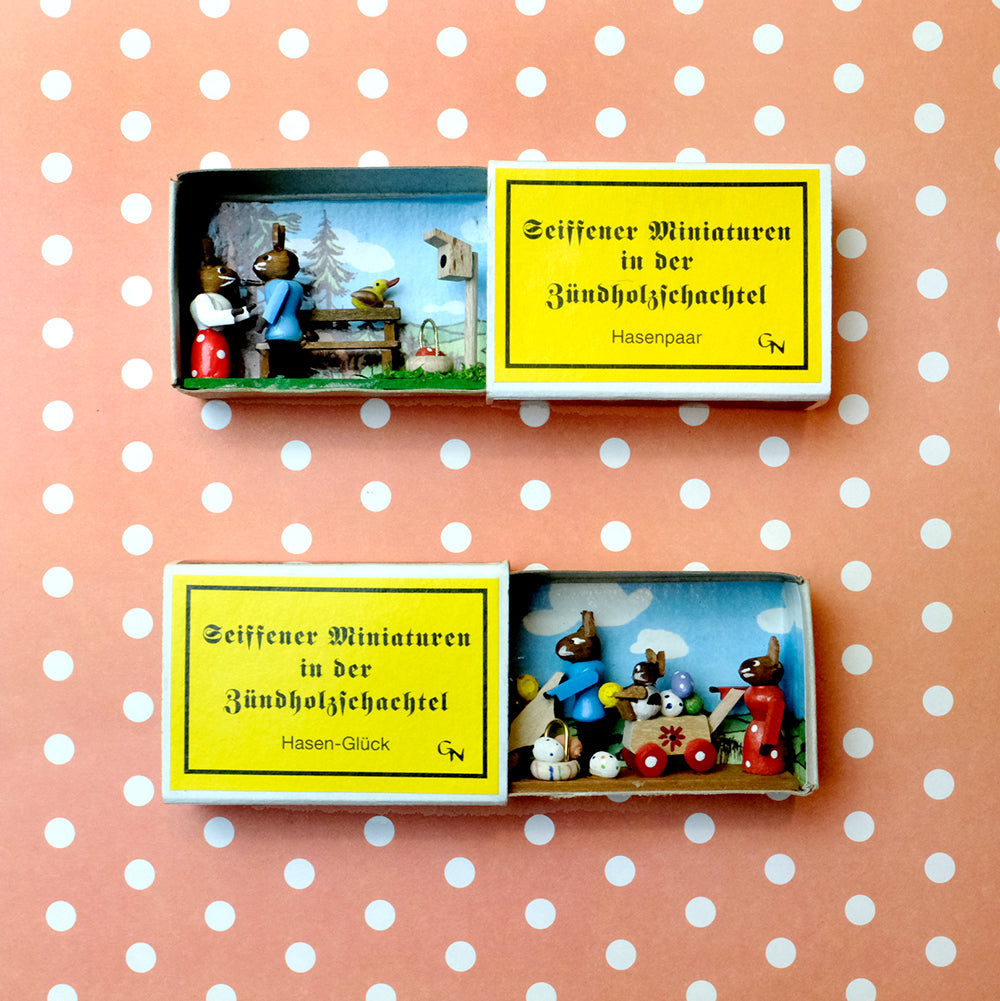 Rabbit Couple Matchbox