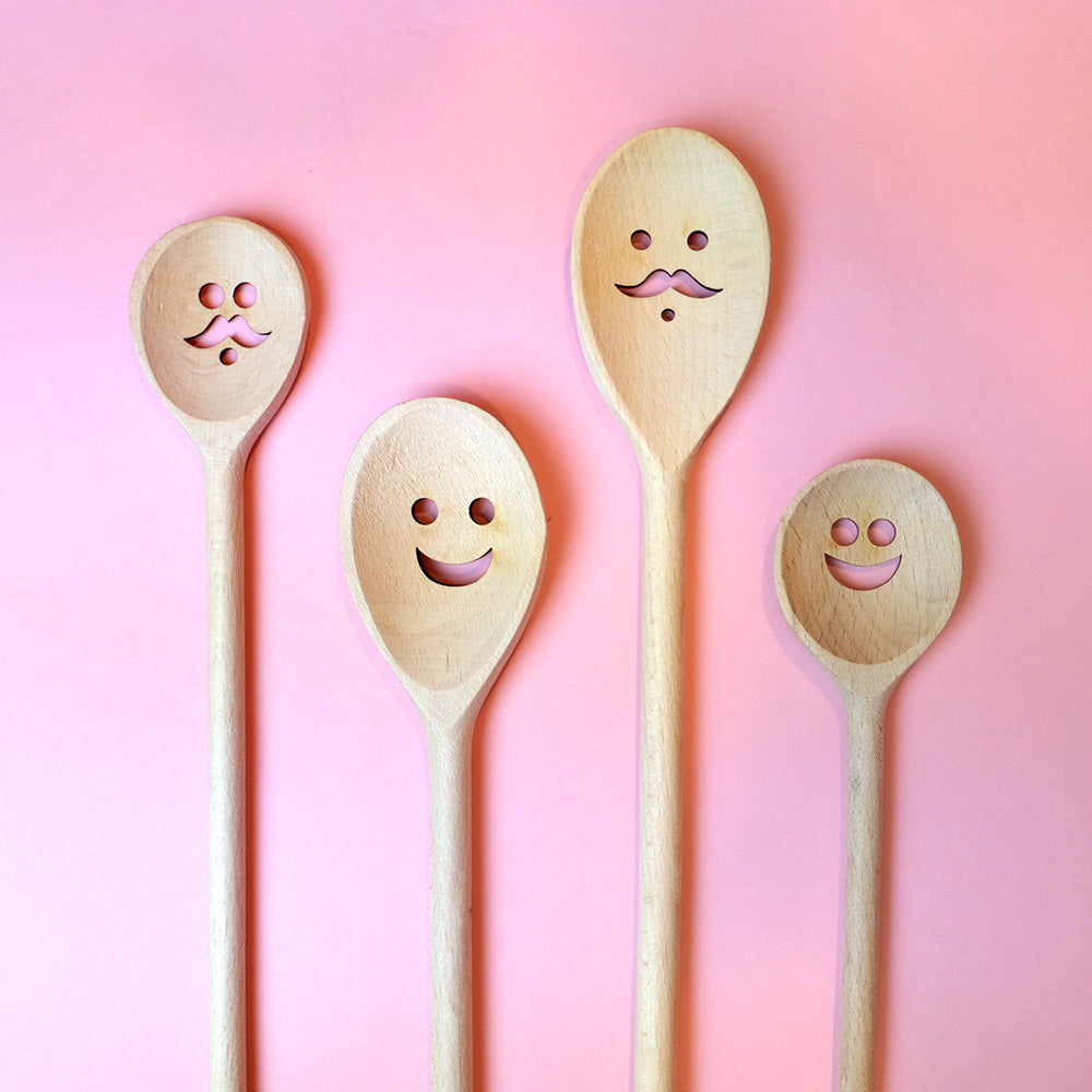 Smiley wooden spoon