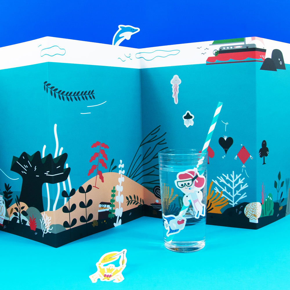 Giant sticker poster: Underwater