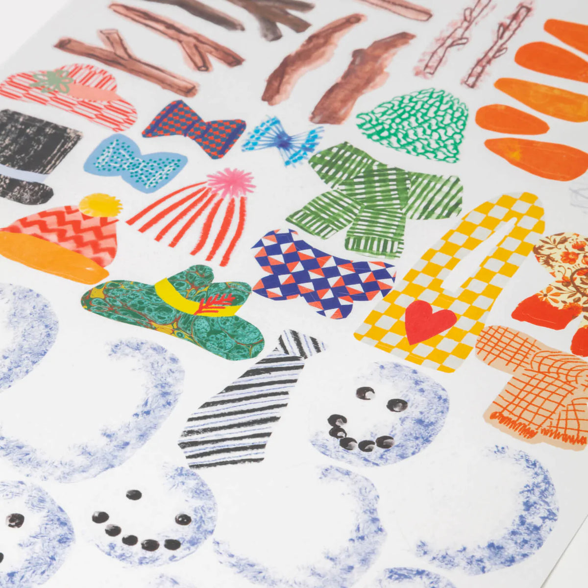 DIY Christmas Cards' Snowman (6 Cards in a Set)