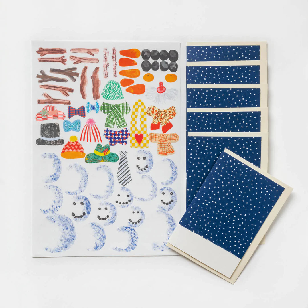 DIY Christmas Cards' Snowman (6 Cards in a Set)