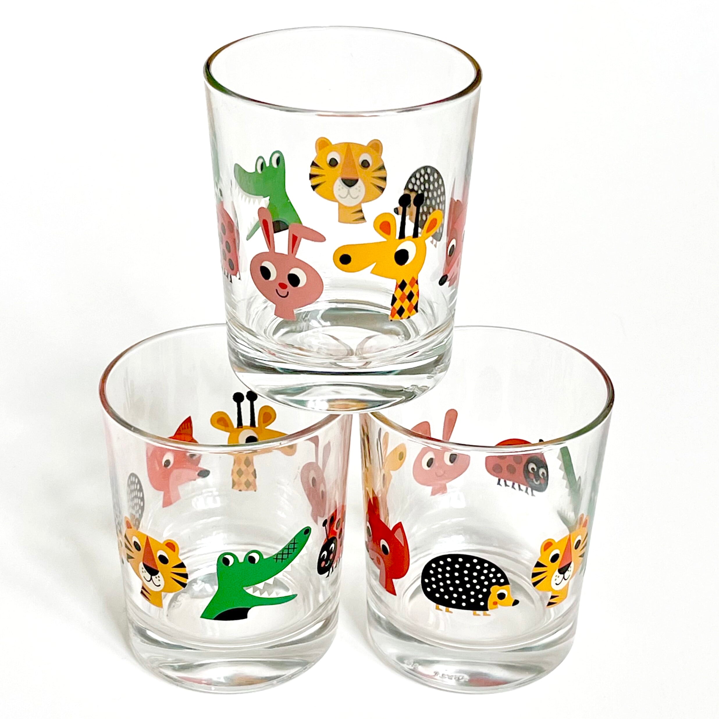 Glass with animals