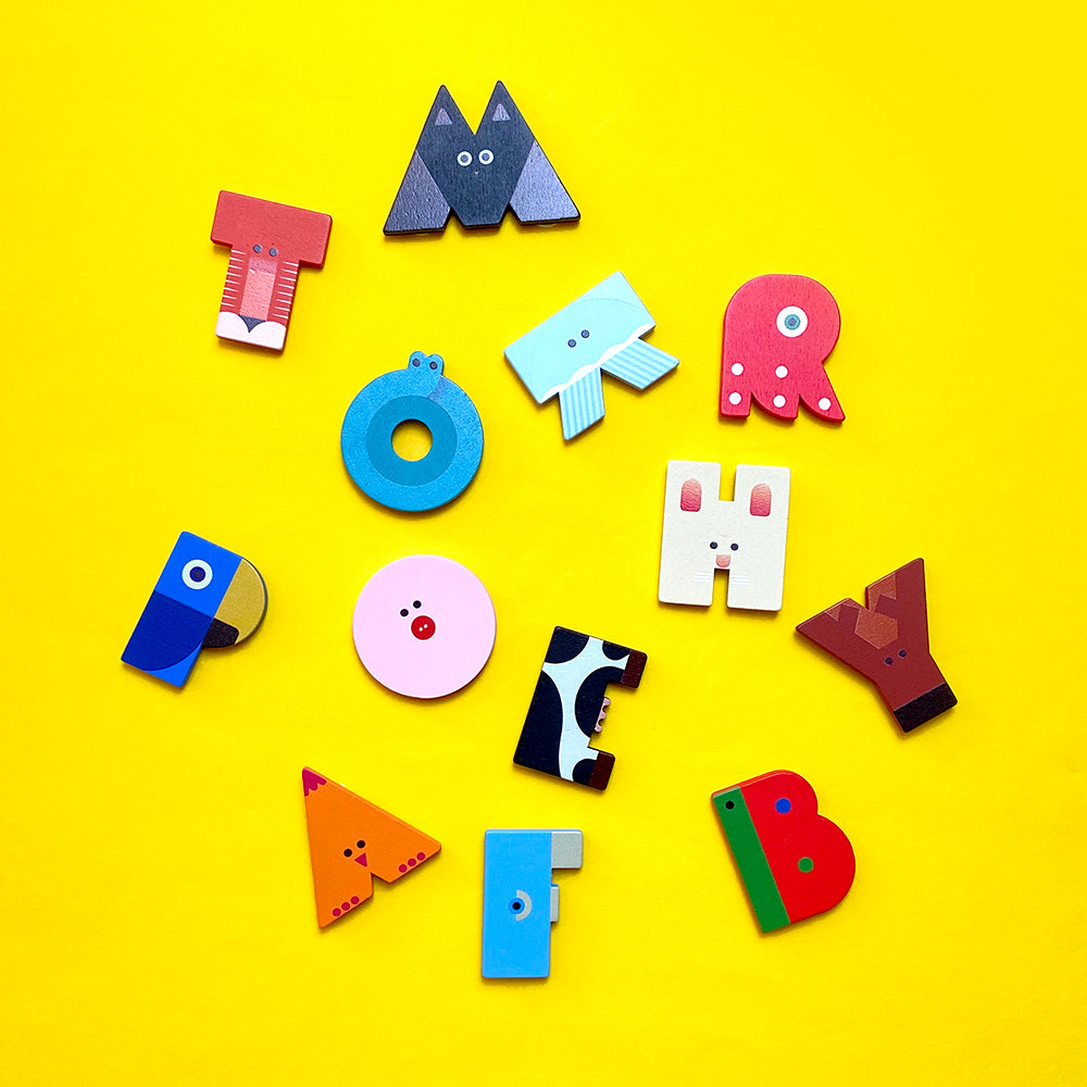 Wooden animal alphabet