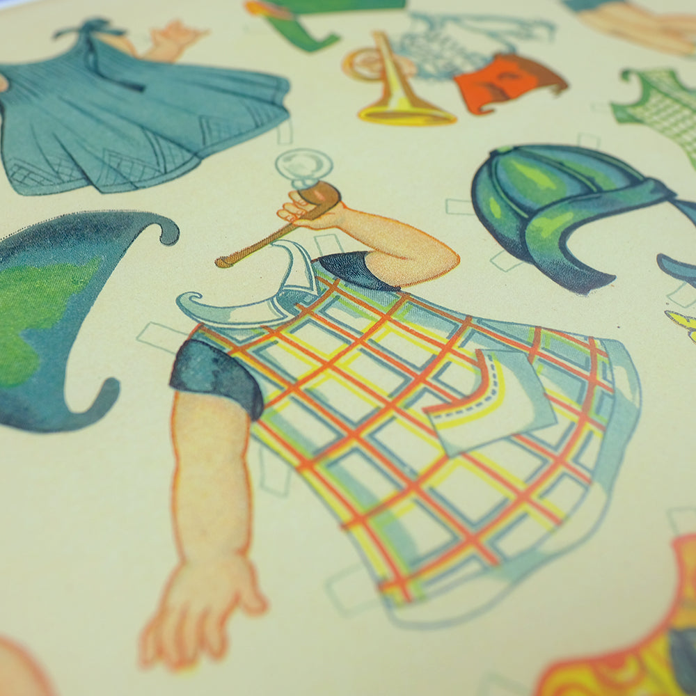 Vintage paper doll poster - Summer Made