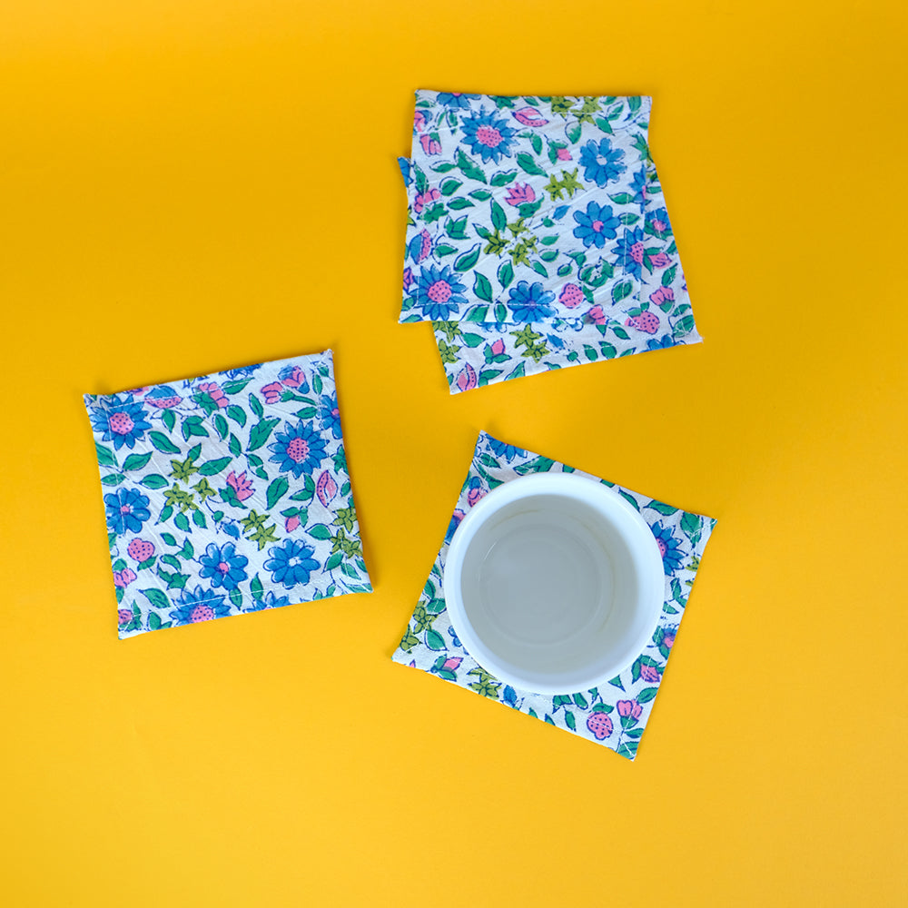 Woodblock printed coaster - Summer Made