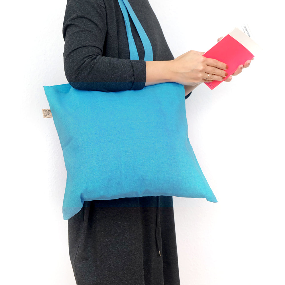 Fresh blue tote bag - Summer Made