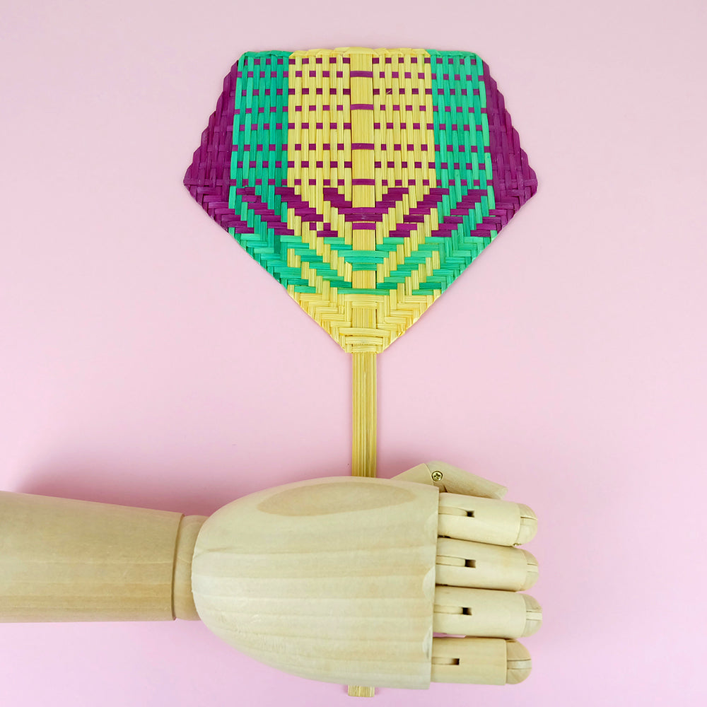 Woven bamboo hand fan - Summer Made