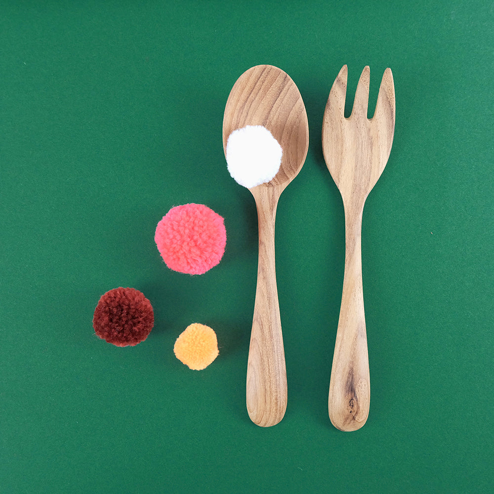 Teak spoon-fork set - Summer Made