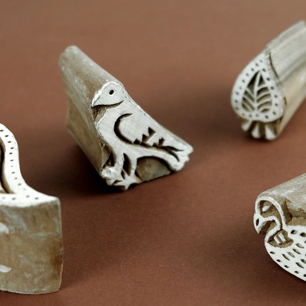 Handcrafted wooden stamp set - Summer Made