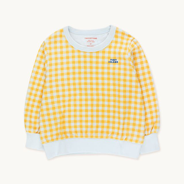 VICHY TINY ISLAND YELLOW SWEATSHIRT