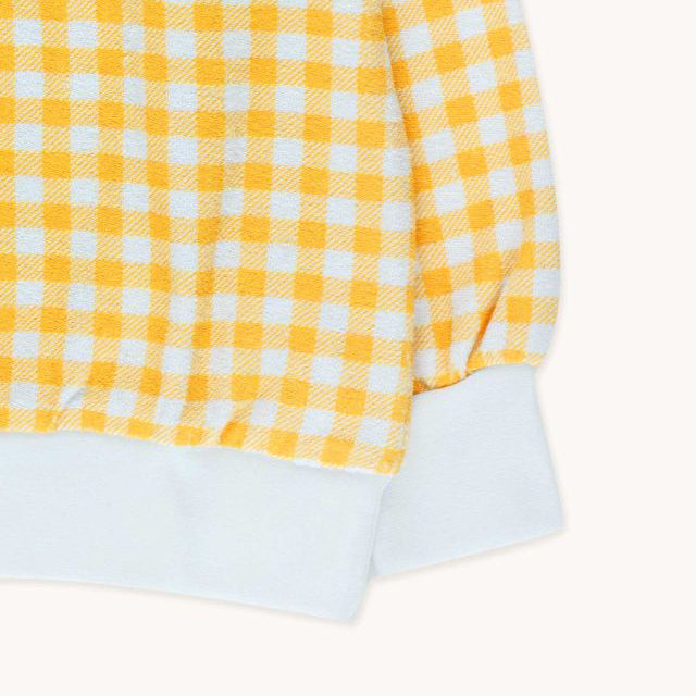 VICHY TINY ISLAND YELLOW SWEATSHIRT