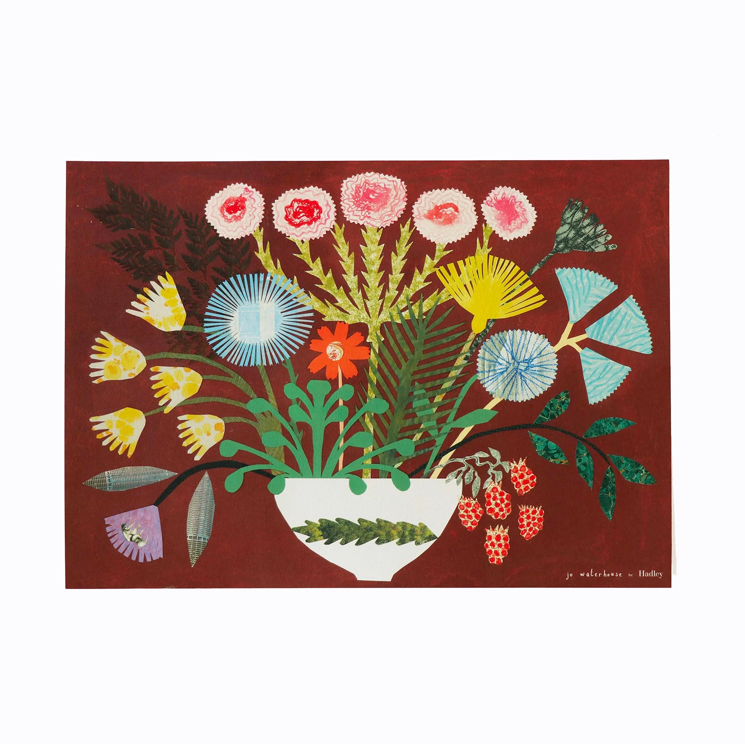Burgundy Bouquet Print (A3)