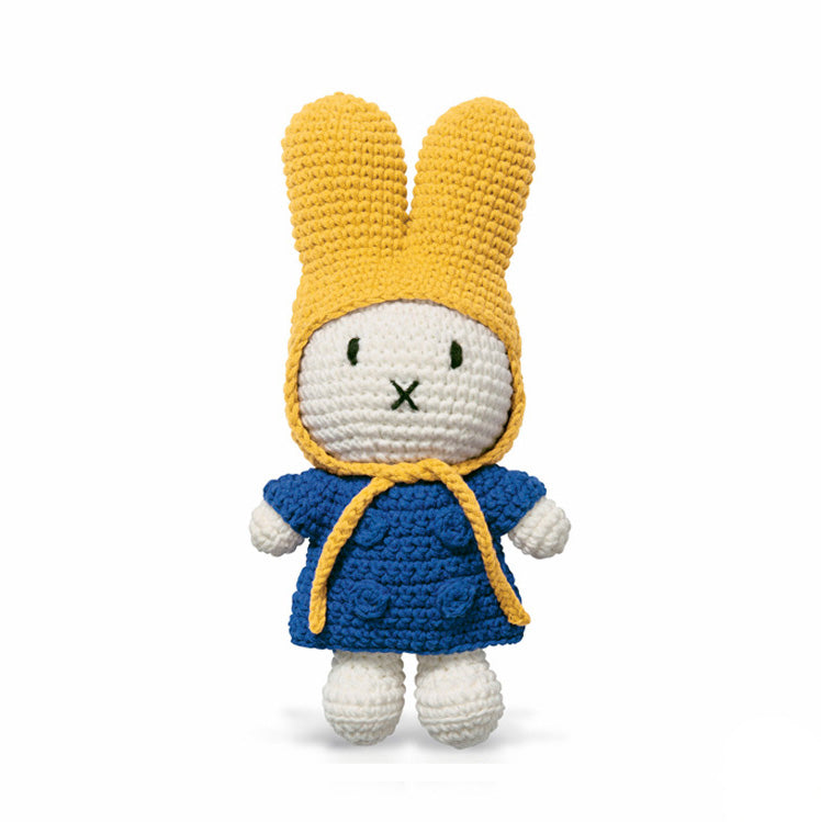 Handmade Miffy - Blue coat and yellow hat