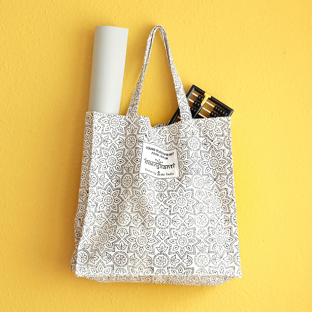 Indian woodblock printed tote bag - Summer Made