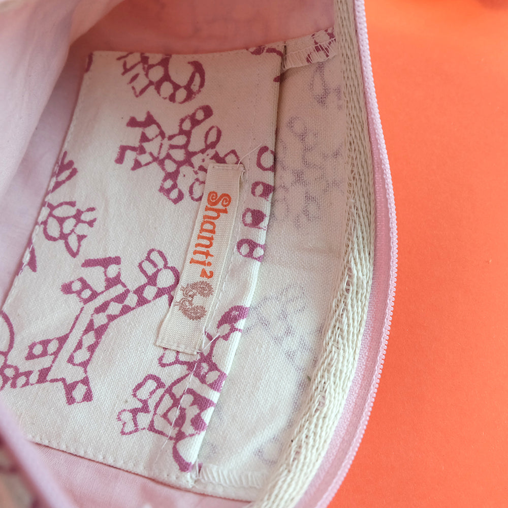 Woodblock printed pouch - Summer Made