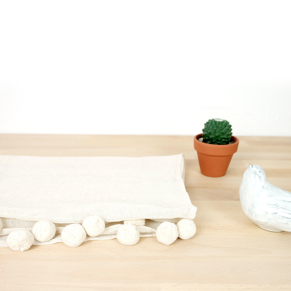 Summer Scarf with Pompom - Summer Made