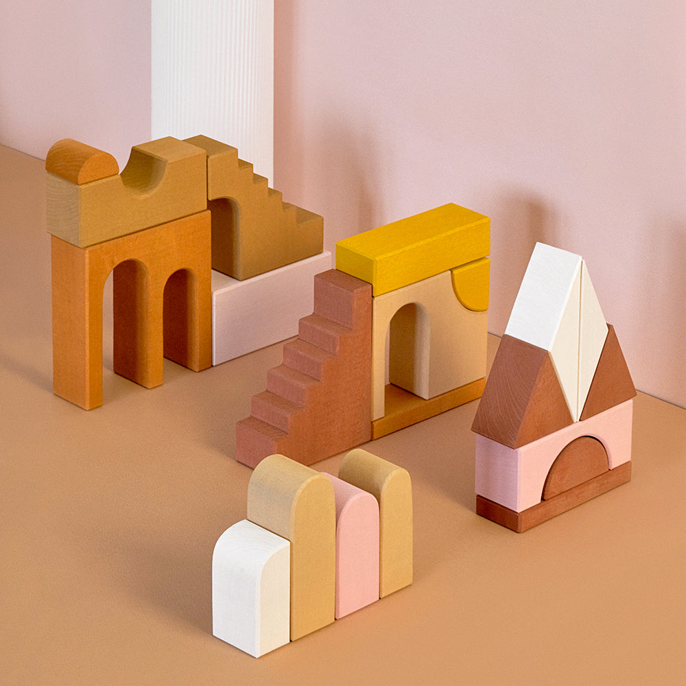 Apartment building blocks set