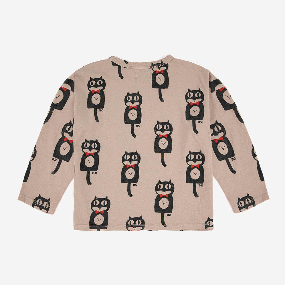 CAT O'CLOCK ALL OVER LONG SLEEVE T-SHIRT