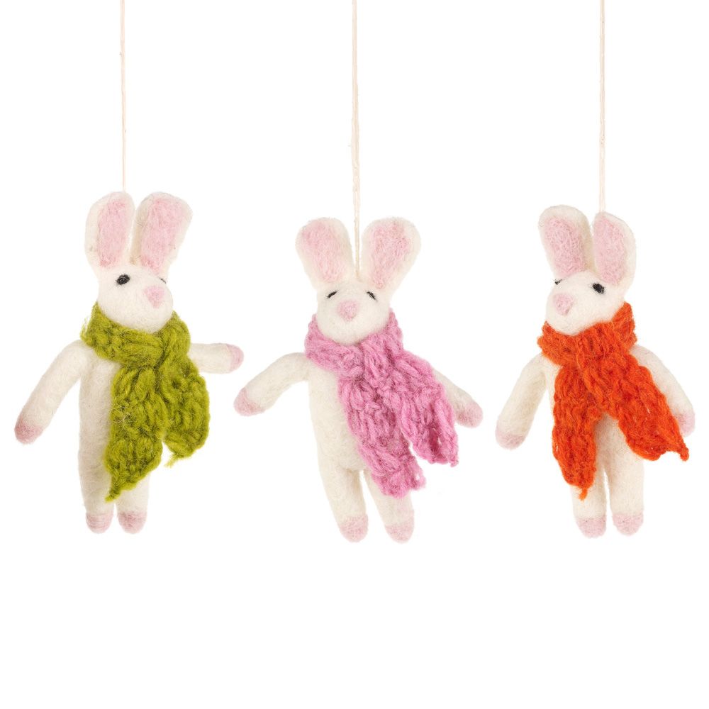 Handmade e Cosy Easter Bunny Hanging Felt