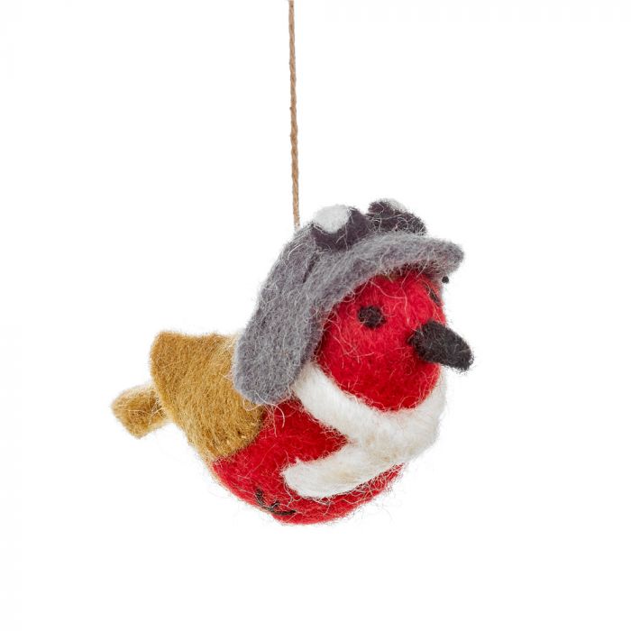 Handmade Aviator Robin Hanging Felt