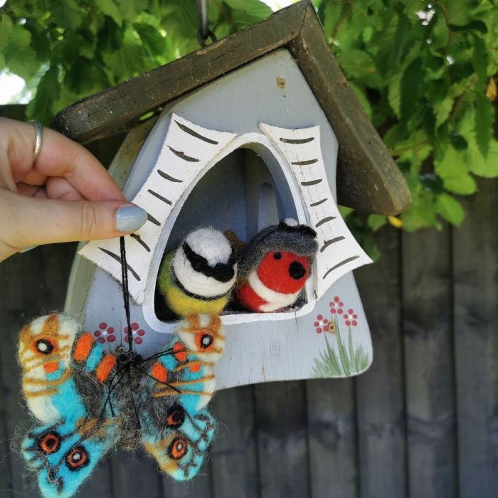 Handmade Aviator Robin Hanging Felt