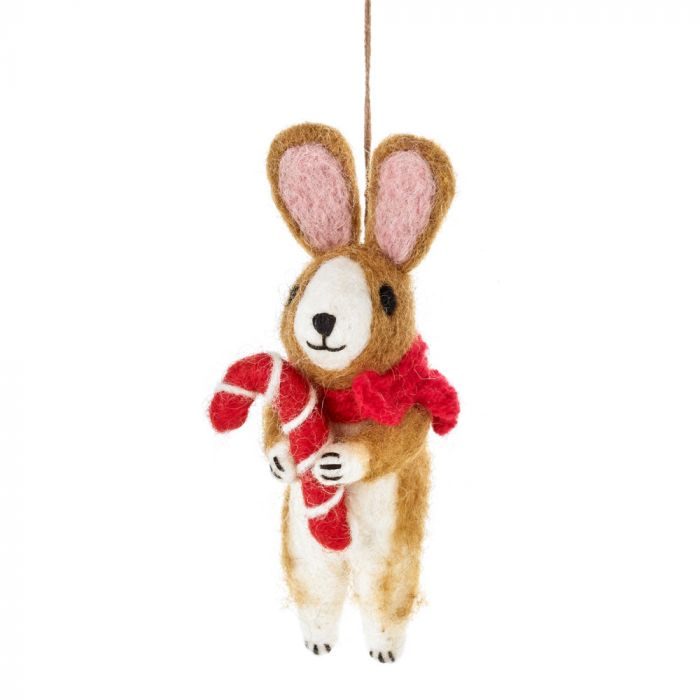 Handmade Felt Hanging Cinnamon the Rabbit Decoration