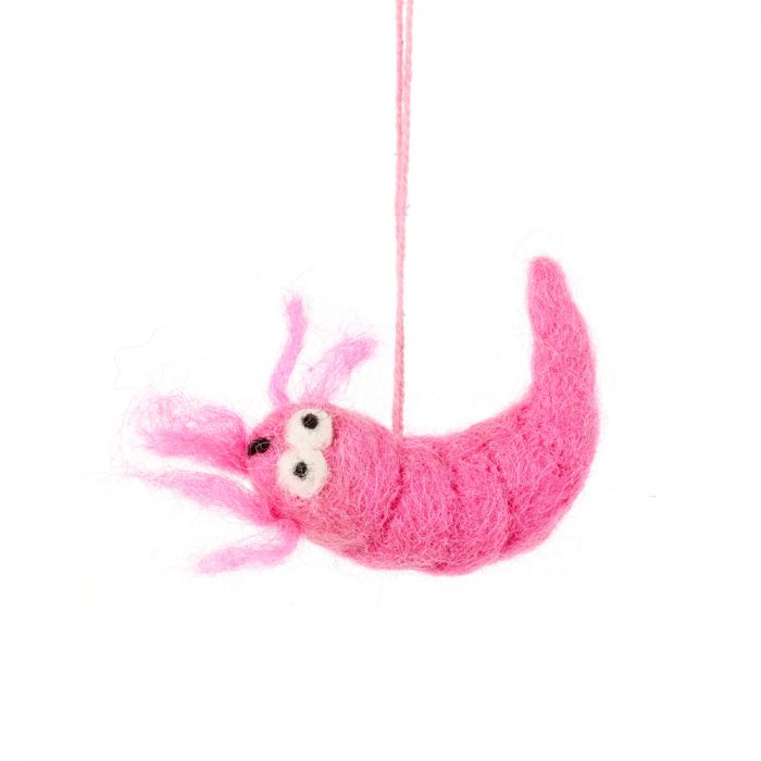 Handmade Pascal Prawn Hanging Felt