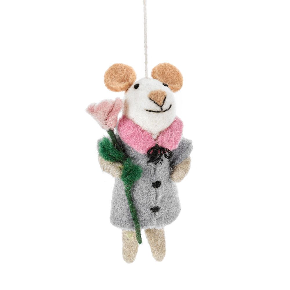 Handmade Maisie Mouse Hanging Felt