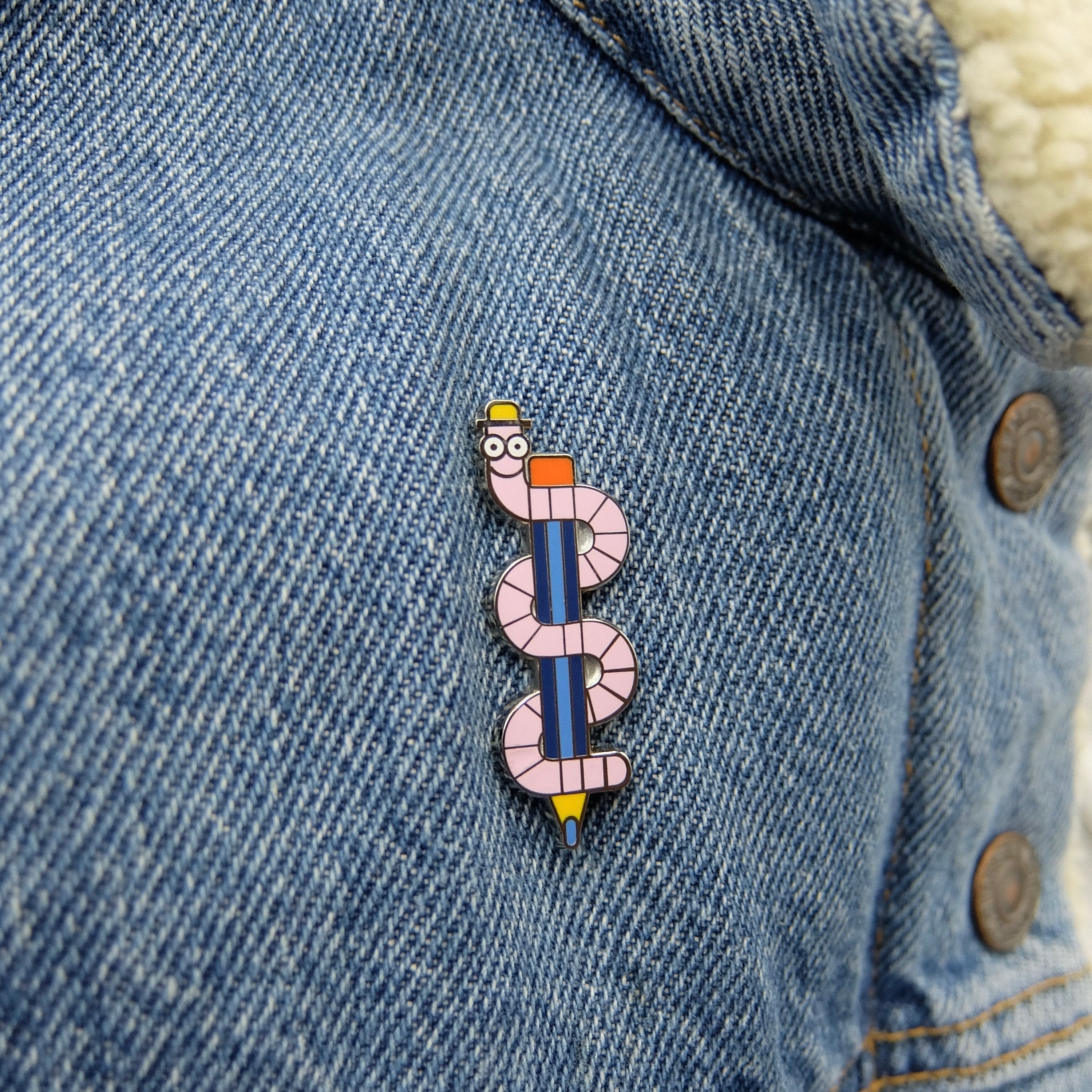 Bookworm Pin
