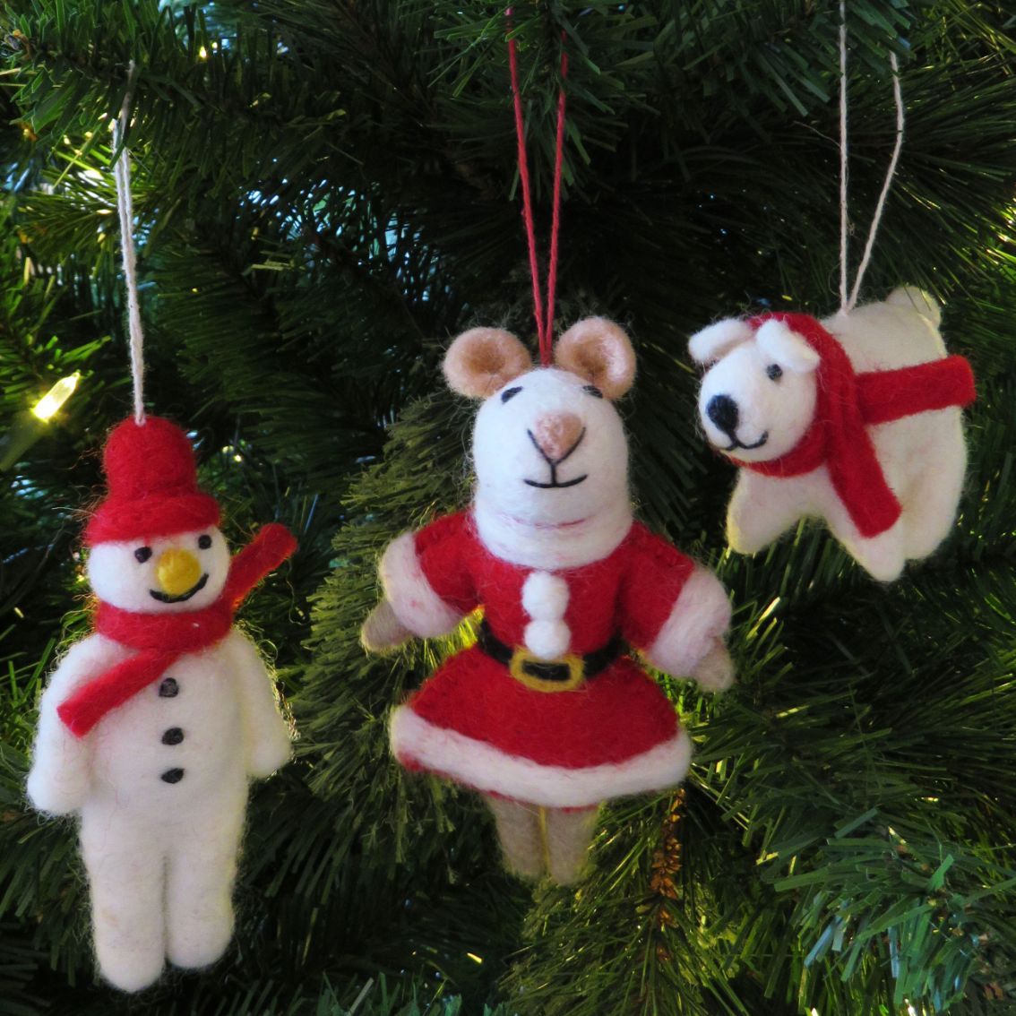 Handmade Mr. Snowman Hanging Felt